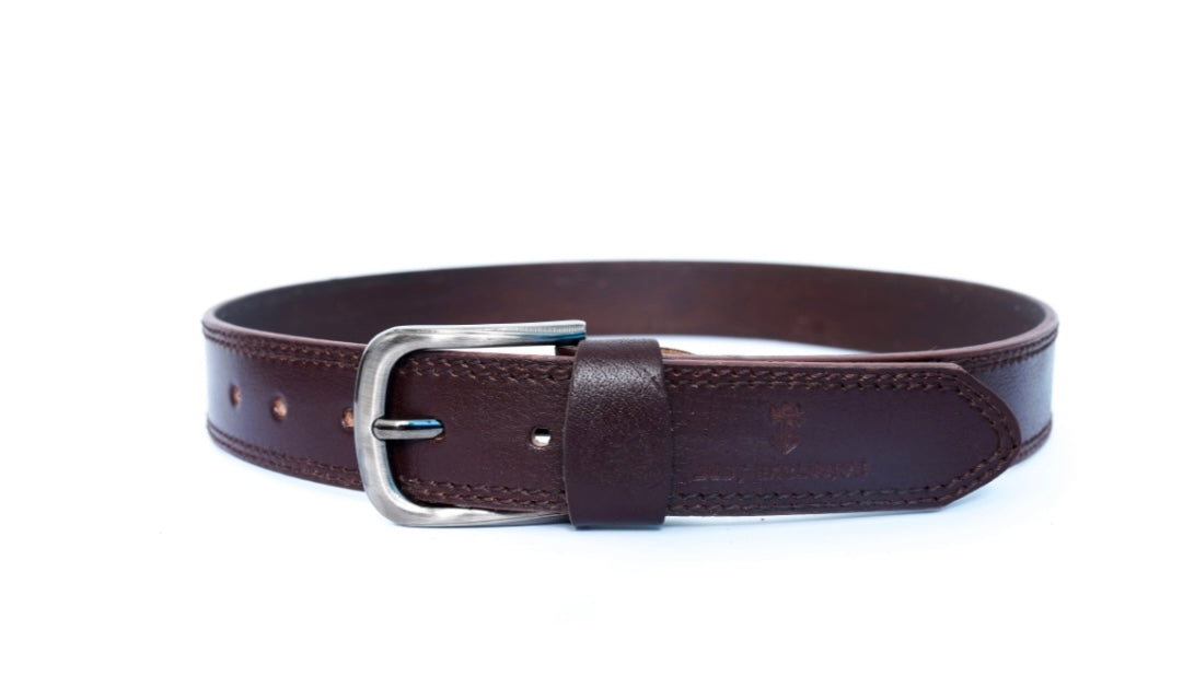 Polished Leather Dress Belt
