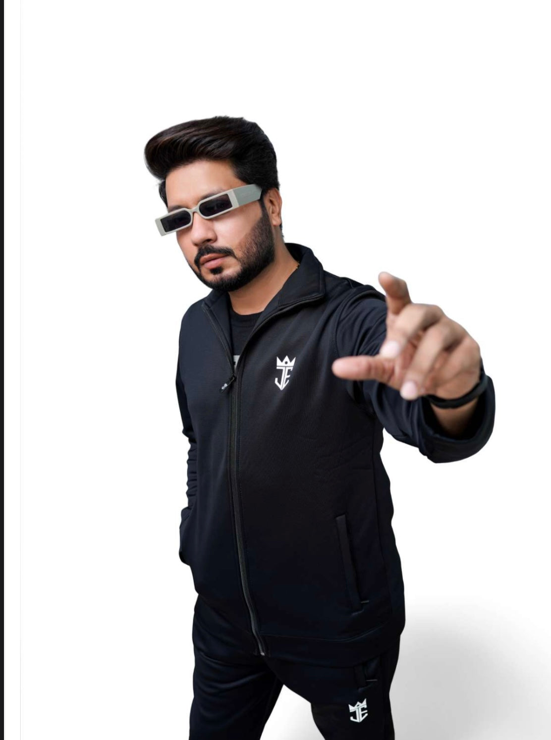 Men's All-Black Performance Nylon Tracksuit