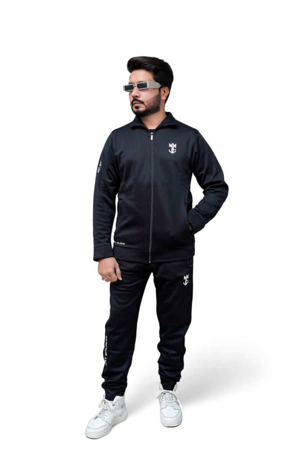 Men's All-Black Performance Nylon Tracksuit