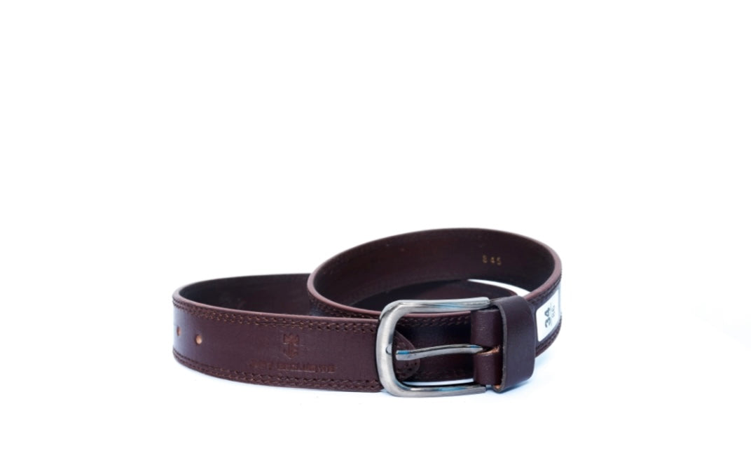 Polished Leather Dress Belt