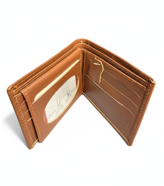 Classic Tan Bifold Leather Wallet
