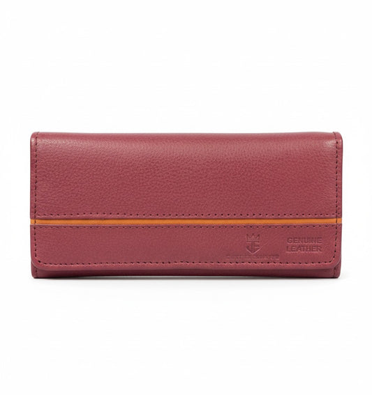 Elegant Plum Leather Wallet
