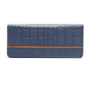 Aqua Embossed Leather Clutch