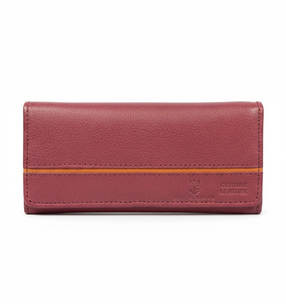 Elegant Plum Leather Wallet