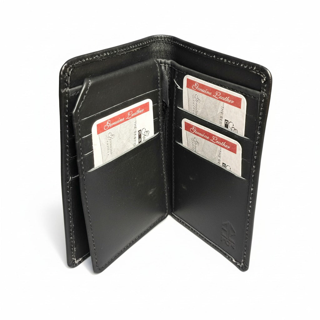 Jet Black Leather Wallet