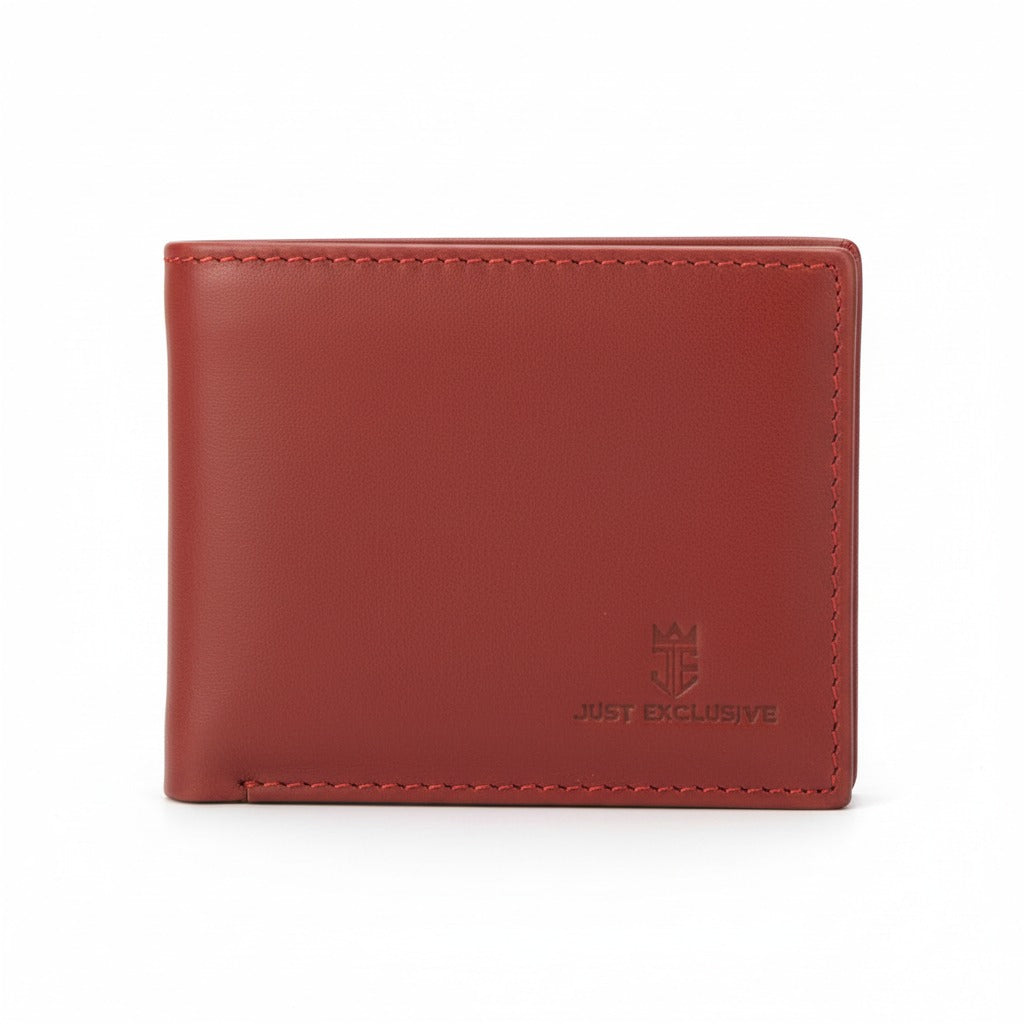 Bold Red Leather Wallet