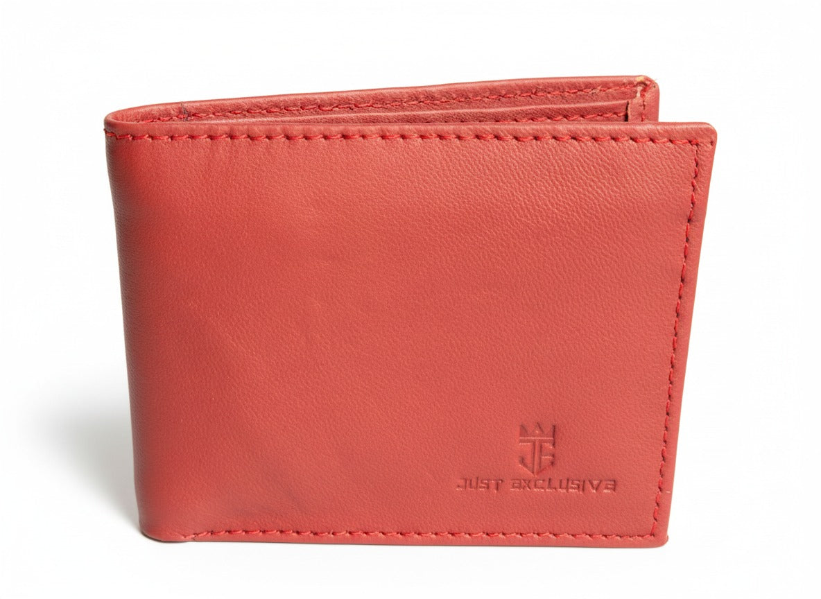 Bold Red Leather Wallet